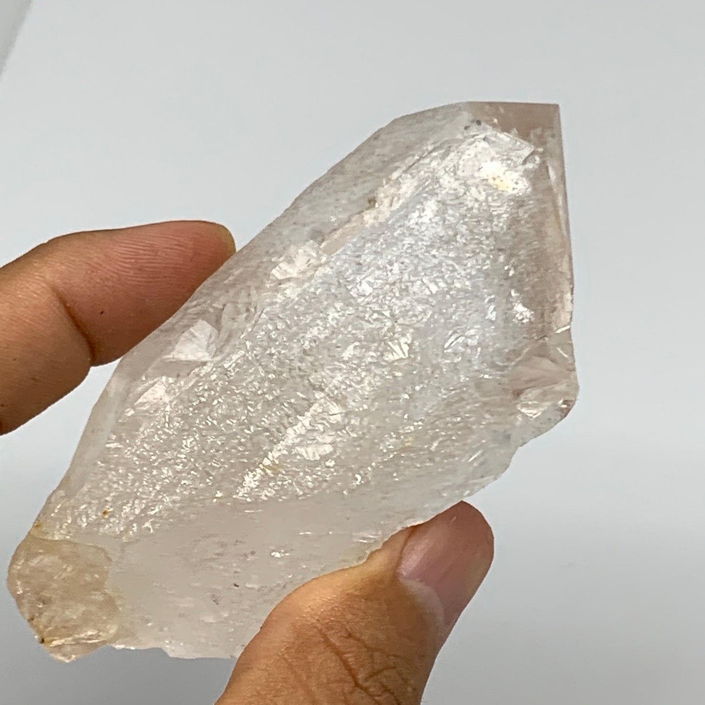 126.7g, 3.4"x1.9"x1", Lemurian Quartz Crystal Mineral Specimens @Brazil, B19318