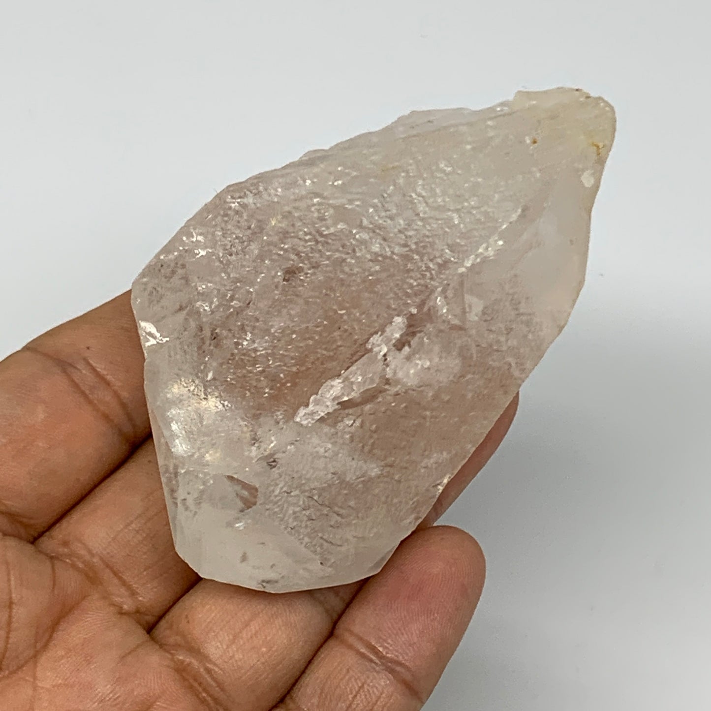 126.7g, 3.4"x1.9"x1", Lemurian Quartz Crystal Mineral Specimens @Brazil, B19318