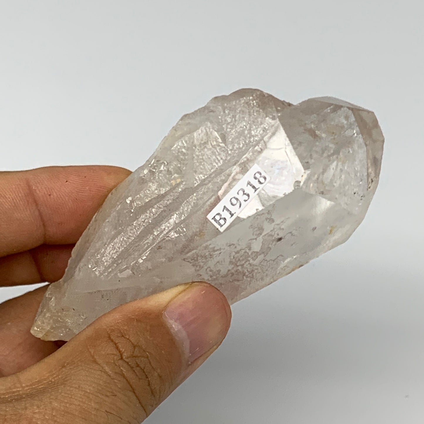 126.7g, 3.4"x1.9"x1", Lemurian Quartz Crystal Mineral Specimens @Brazil, B19318