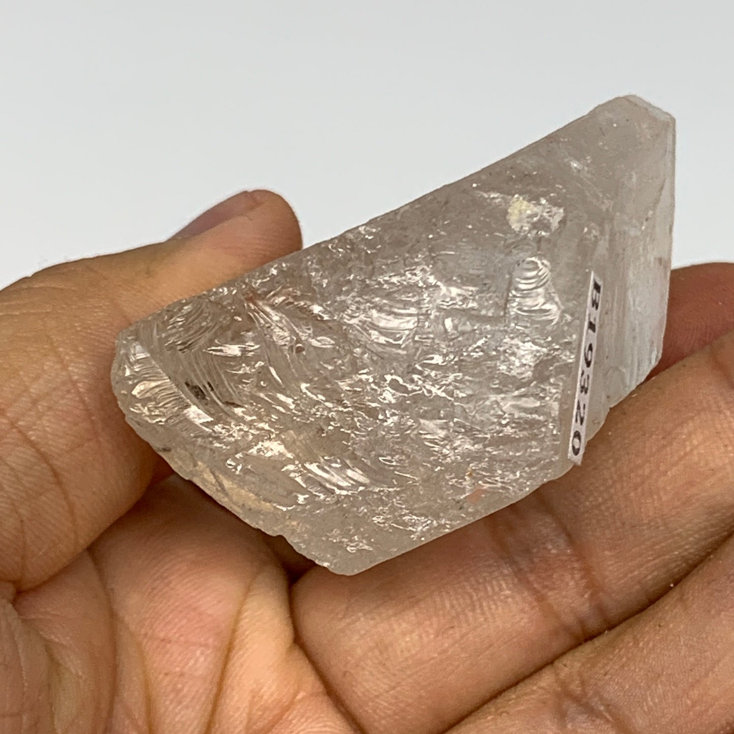 72.8g, 2.4"x1.5"x1", Lemurian Quartz Crystal Mineral Specimens @Brazil, B19320