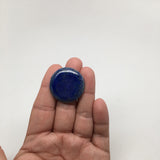 10.1Grams Natural Round Shape Lapis Lazuli Cabochon Flat Bottom @Afghanistan,C43 - watangem.com