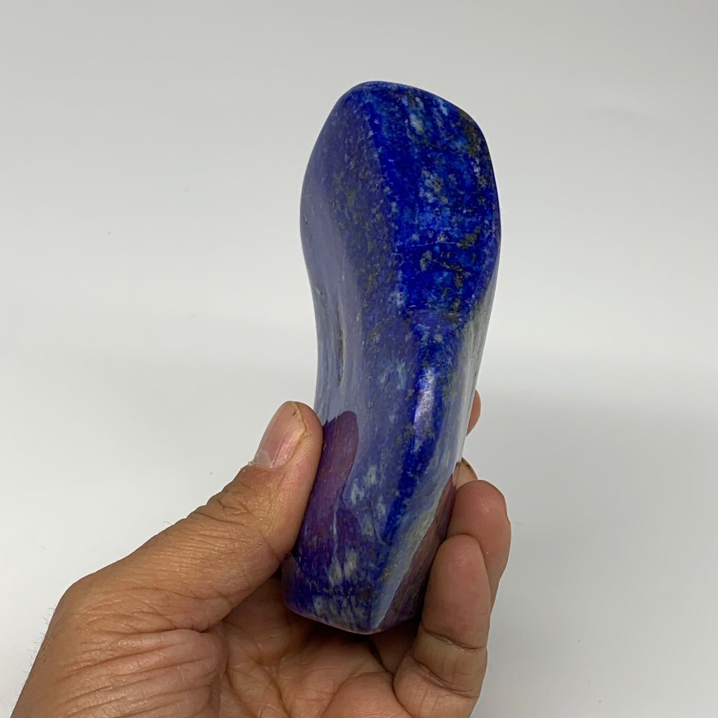 0.87 lbs, 4.2"x3.2"x1.2", Natural Polished Freeform Lapis Lazuli @Afghanistan, B