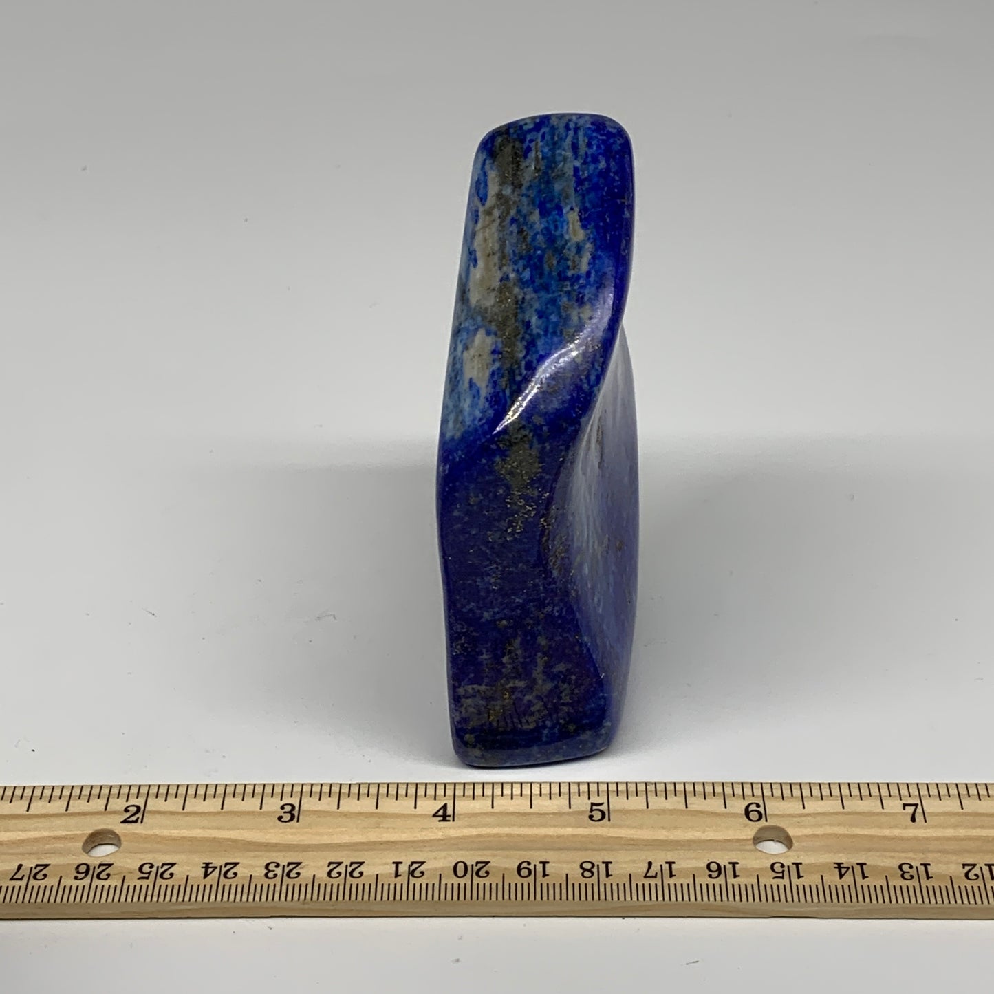 0.87 lbs, 4.2"x3.2"x1.2", Natural Polished Freeform Lapis Lazuli @Afghanistan, B