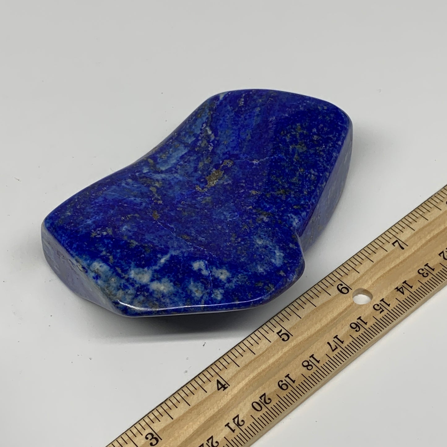0.87 lbs, 4.2"x3.2"x1.2", Natural Polished Freeform Lapis Lazuli @Afghanistan, B