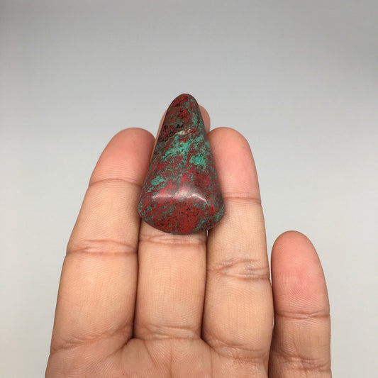 11.7g, 1.6"x0.9"x8mm Sonora Sunset Chrysocolla Cuprite Cabochon @Mexico,SC400