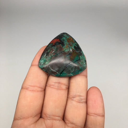 21.7g, 1.6"x1.6"x10mm Sonora Sunset Chrysocolla Cuprite Cabochon @Mexico,SC403