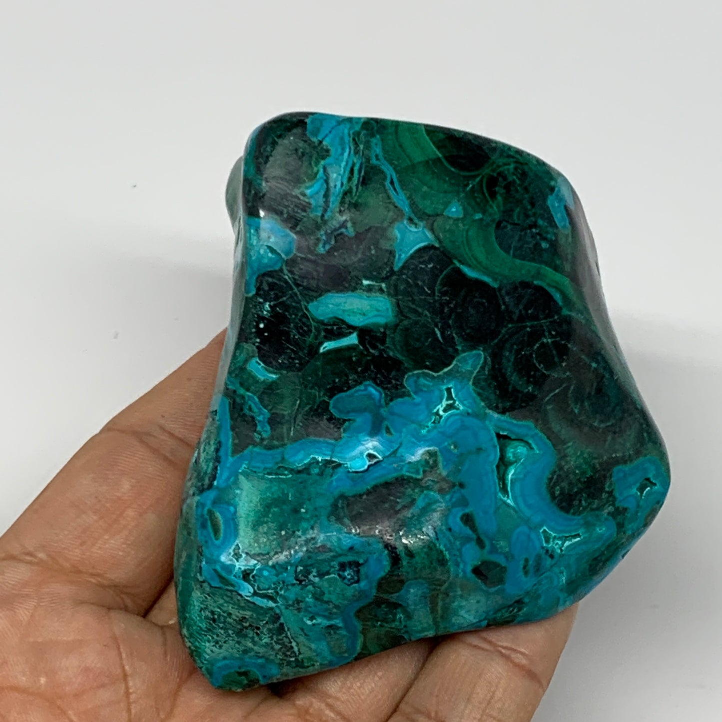 232.9g,3.1"x2.4"x1.4" Natural Azurite Malachite Freeform Polished @Congo, B18511