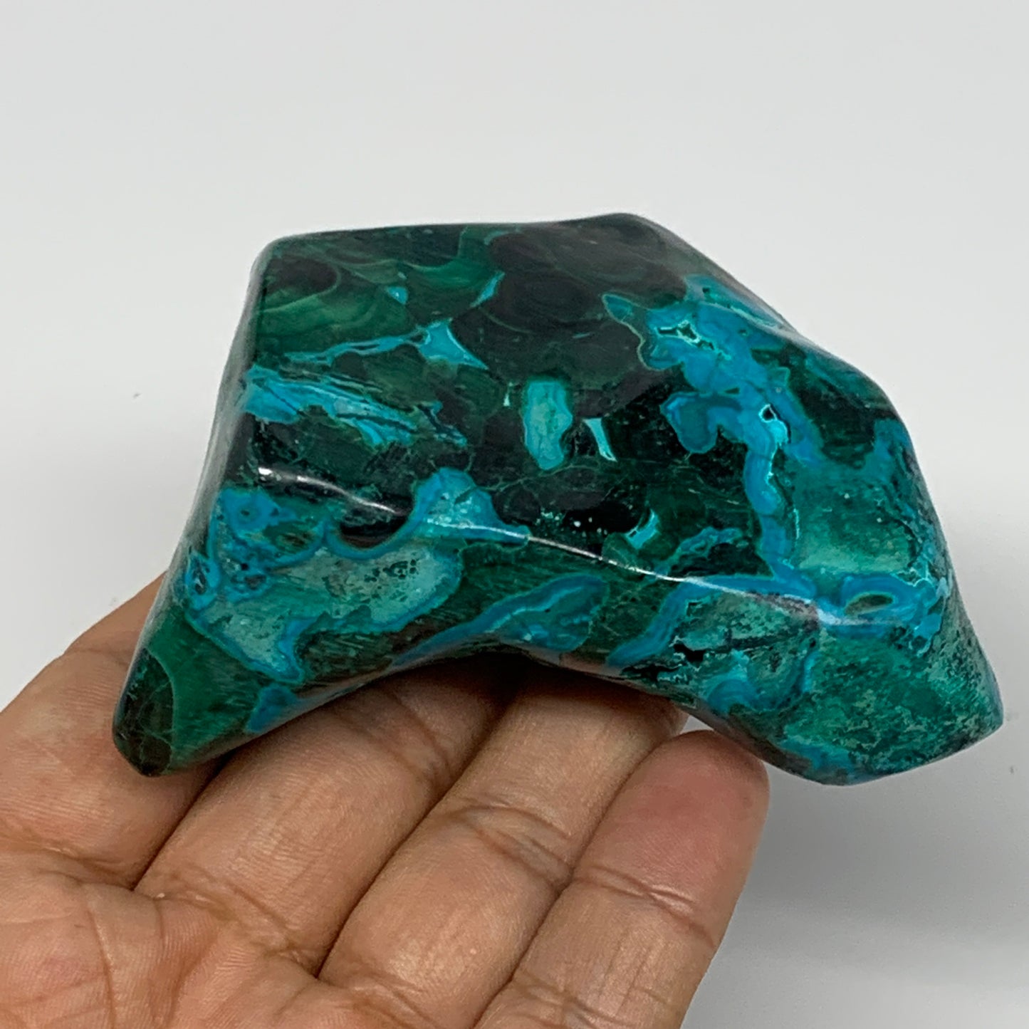 232.9g,3.1"x2.4"x1.4" Natural Azurite Malachite Freeform Polished @Congo, B18511