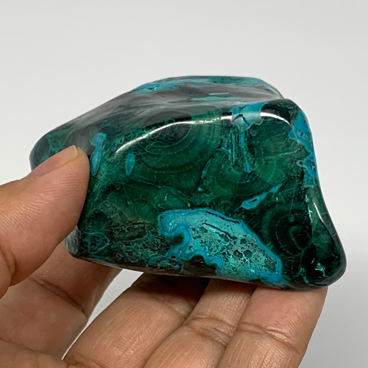 232.9g,3.1"x2.4"x1.4" Natural Azurite Malachite Freeform Polished @Congo, B18511