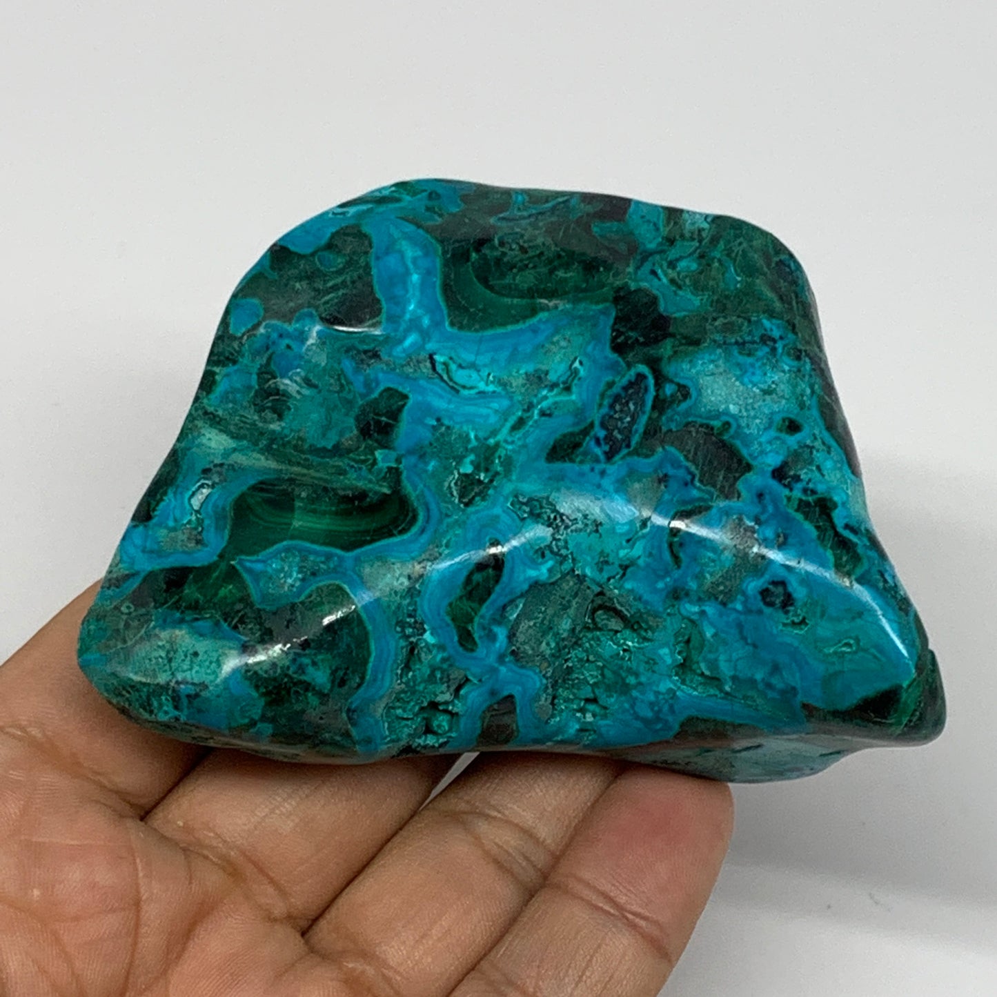232.9g,3.1"x2.4"x1.4" Natural Azurite Malachite Freeform Polished @Congo, B18511