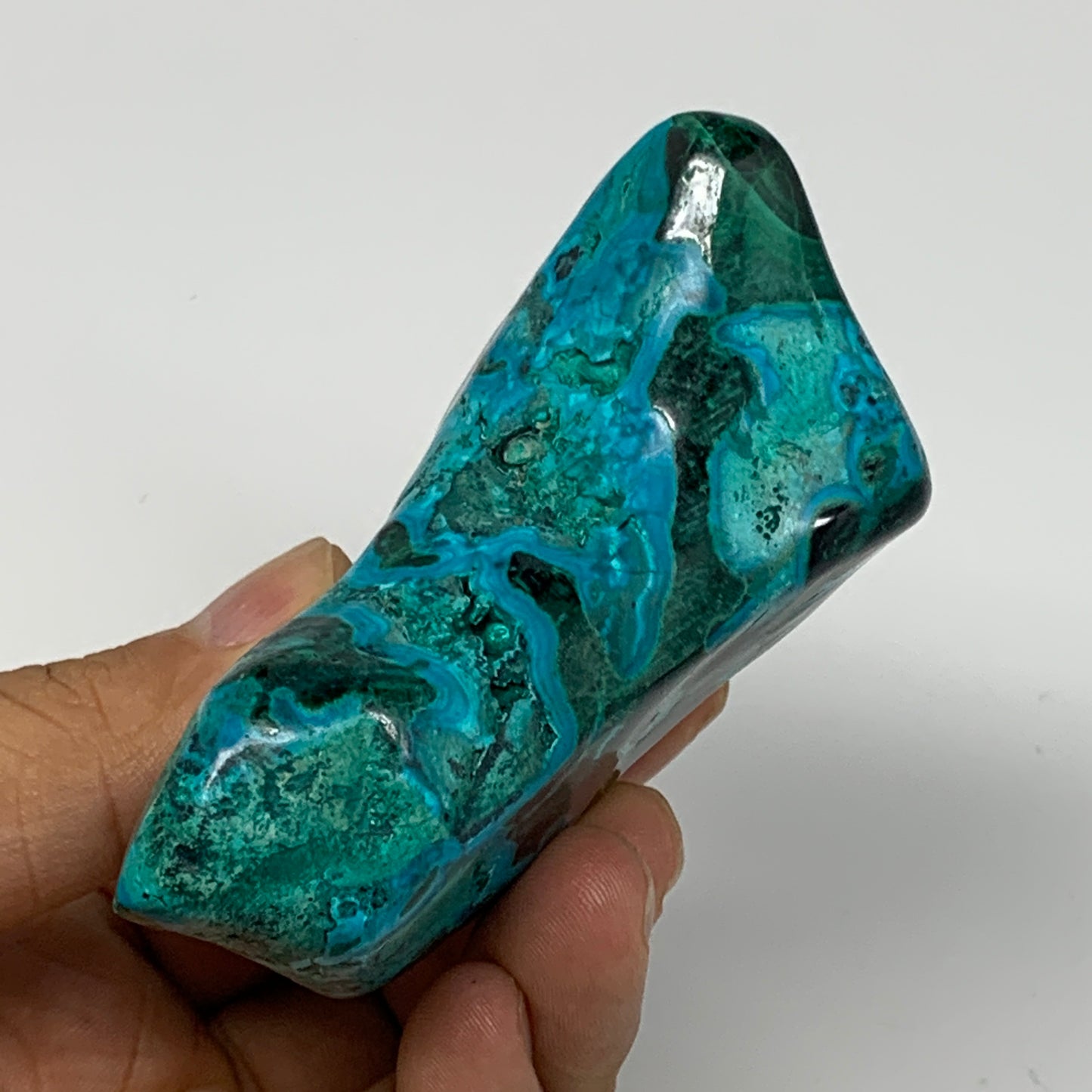232.9g,3.1"x2.4"x1.4" Natural Azurite Malachite Freeform Polished @Congo, B18511