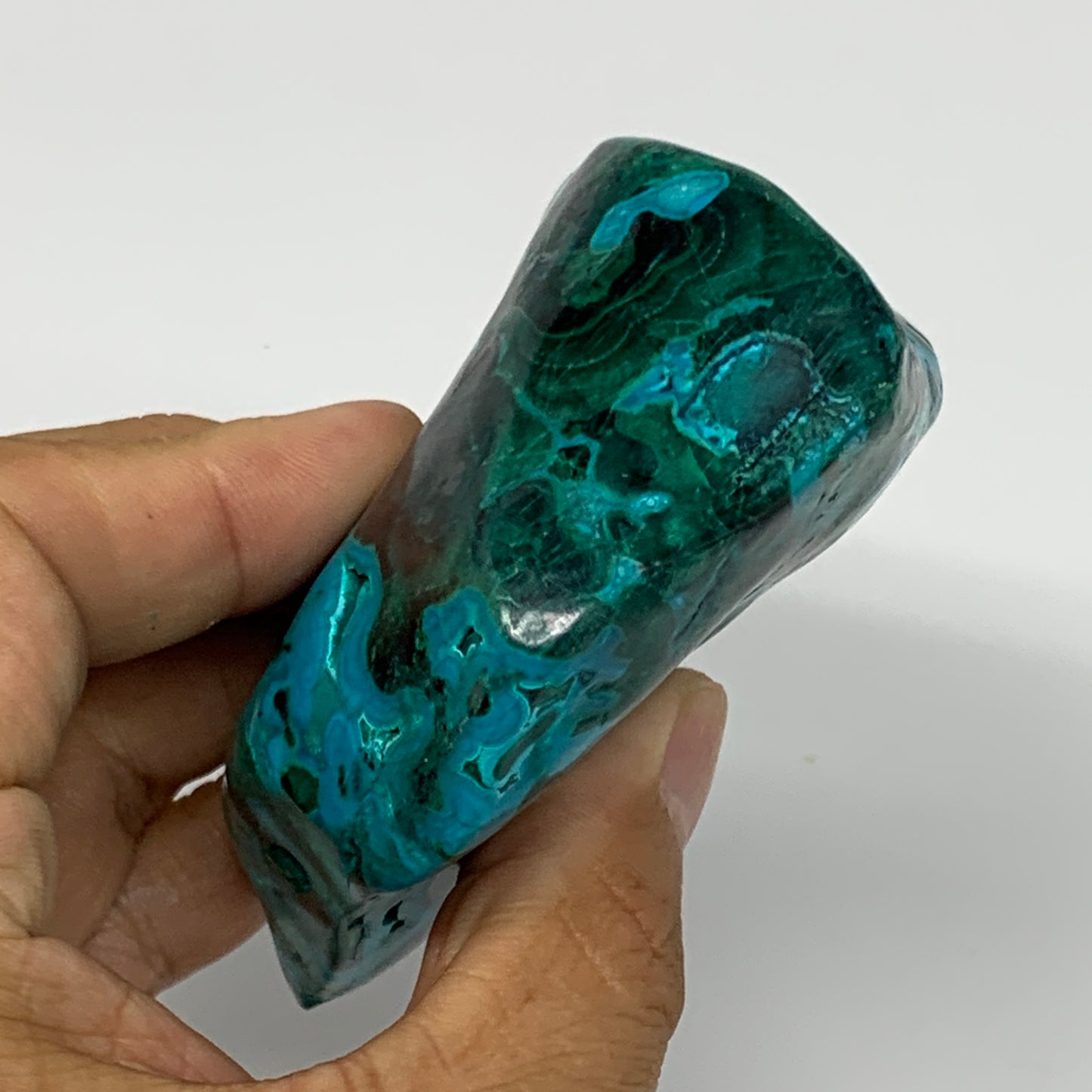 232.9g,3.1"x2.4"x1.4" Natural Azurite Malachite Freeform Polished @Congo, B18511