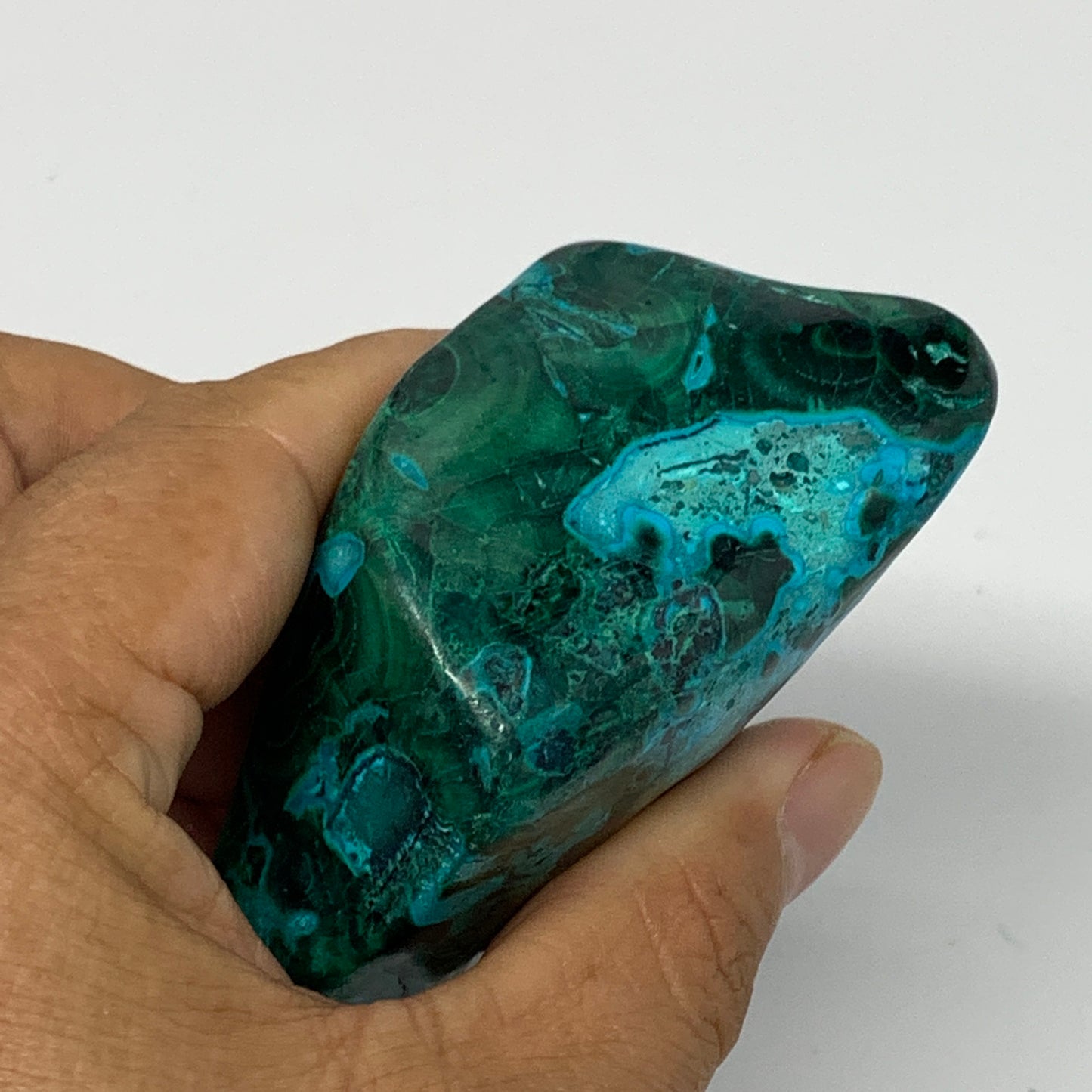 232.9g,3.1"x2.4"x1.4" Natural Azurite Malachite Freeform Polished @Congo, B18511