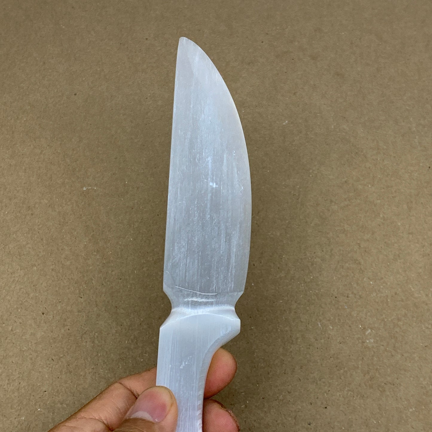 151g,7.8"x1.2"x0.7"Natural Selenite Crystal Knife (Satin Spar) @Morocco,B24122