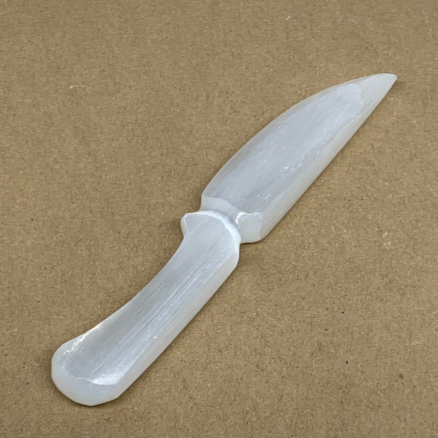 151g,7.8"x1.2"x0.7"Natural Selenite Crystal Knife (Satin Spar) @Morocco,B24122