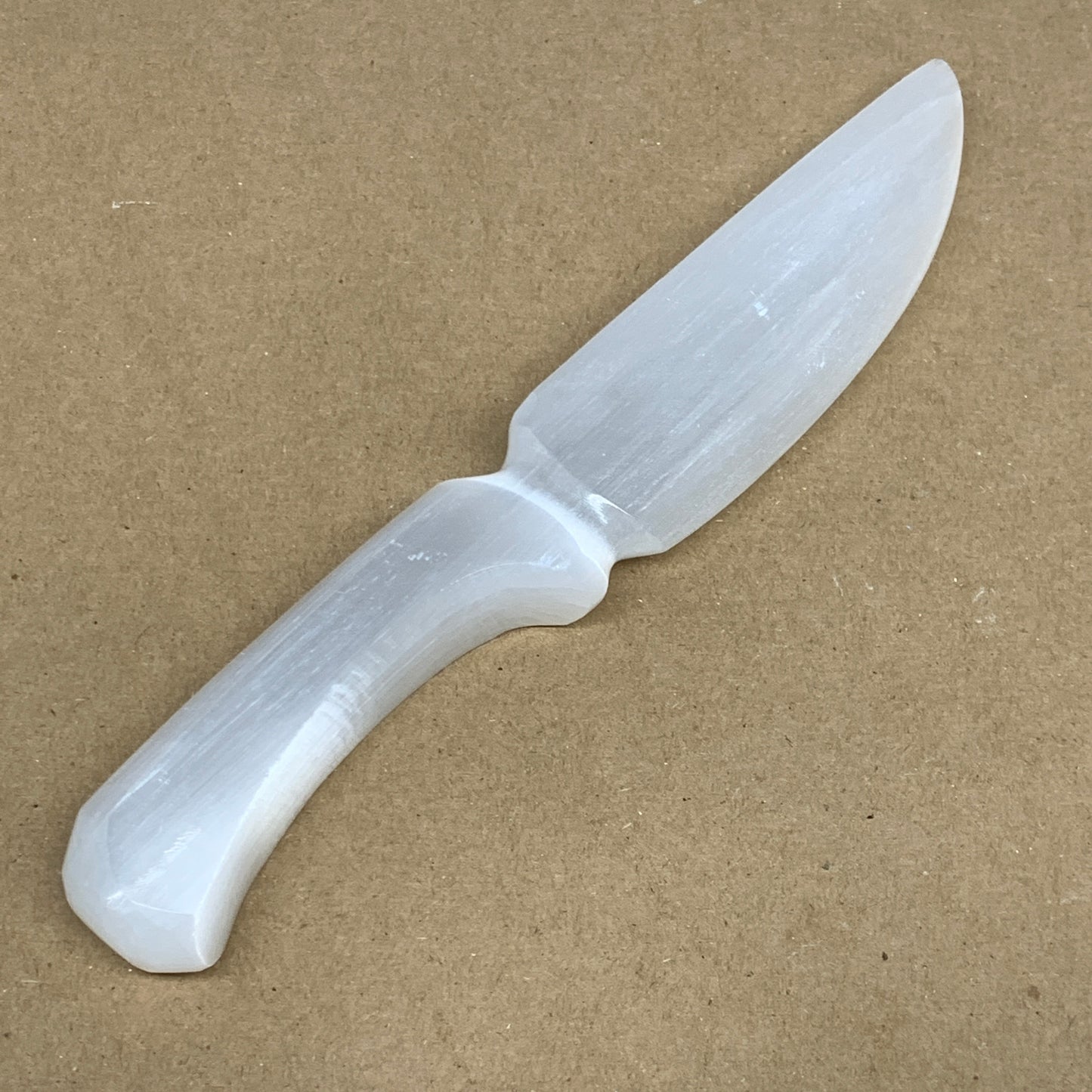 151g,7.8"x1.2"x0.7"Natural Selenite Crystal Knife (Satin Spar) @Morocco,B24122