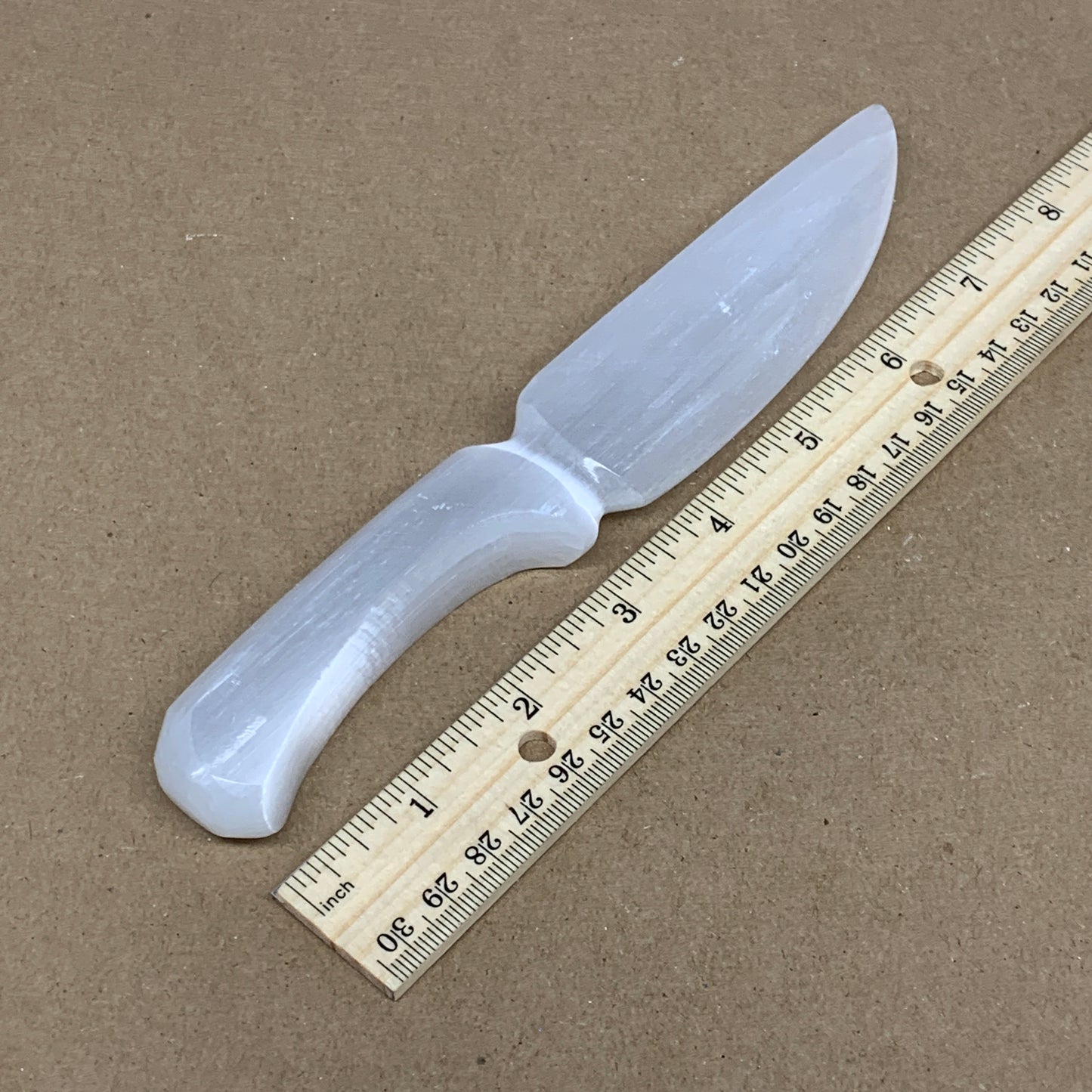 151g,7.8"x1.2"x0.7"Natural Selenite Crystal Knife (Satin Spar) @Morocco,B24122