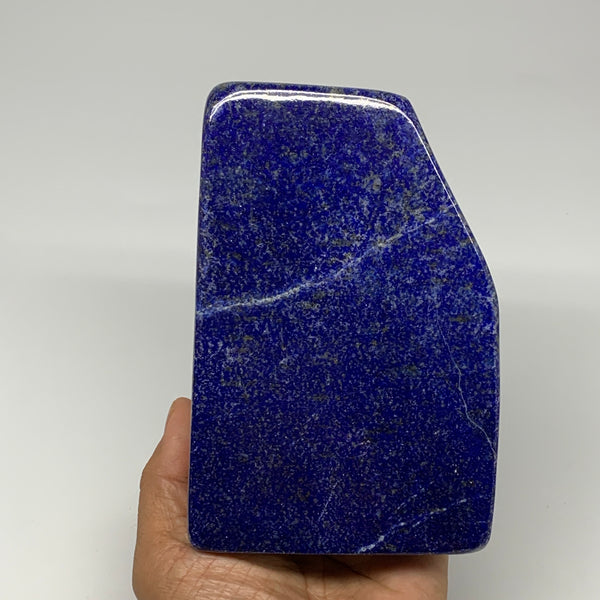 2.92 lbs, 5.2"x3.7"x1.5", Natural Polished Freeform Lapis Lazuli @Afghanistan, B