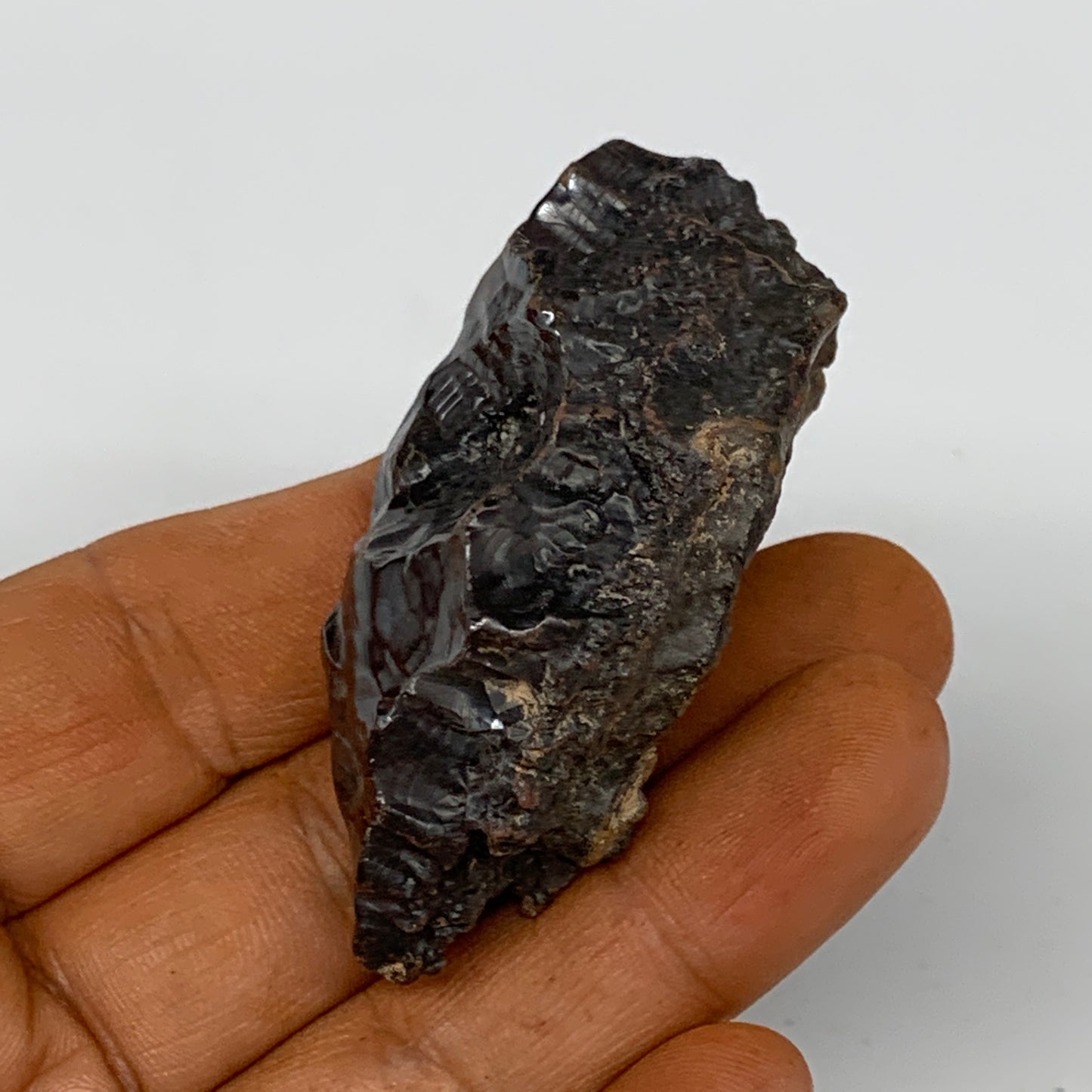 81.3g, 2.3"x1.2"x0.9" Rough Hematite Botryoidal Mineral Crystal @Morocco, B9609