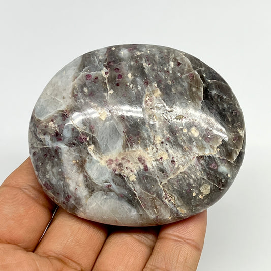160.3g,2.8"x2.4"x1.1" Tourmaline Rubellite Palm-Stone Reiki @Madagascar,B20885