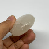 87g, 2.4"x1.8"x0.9", White Satin Spar (Selenite) Palmstone Crystal Gypsum, B2260