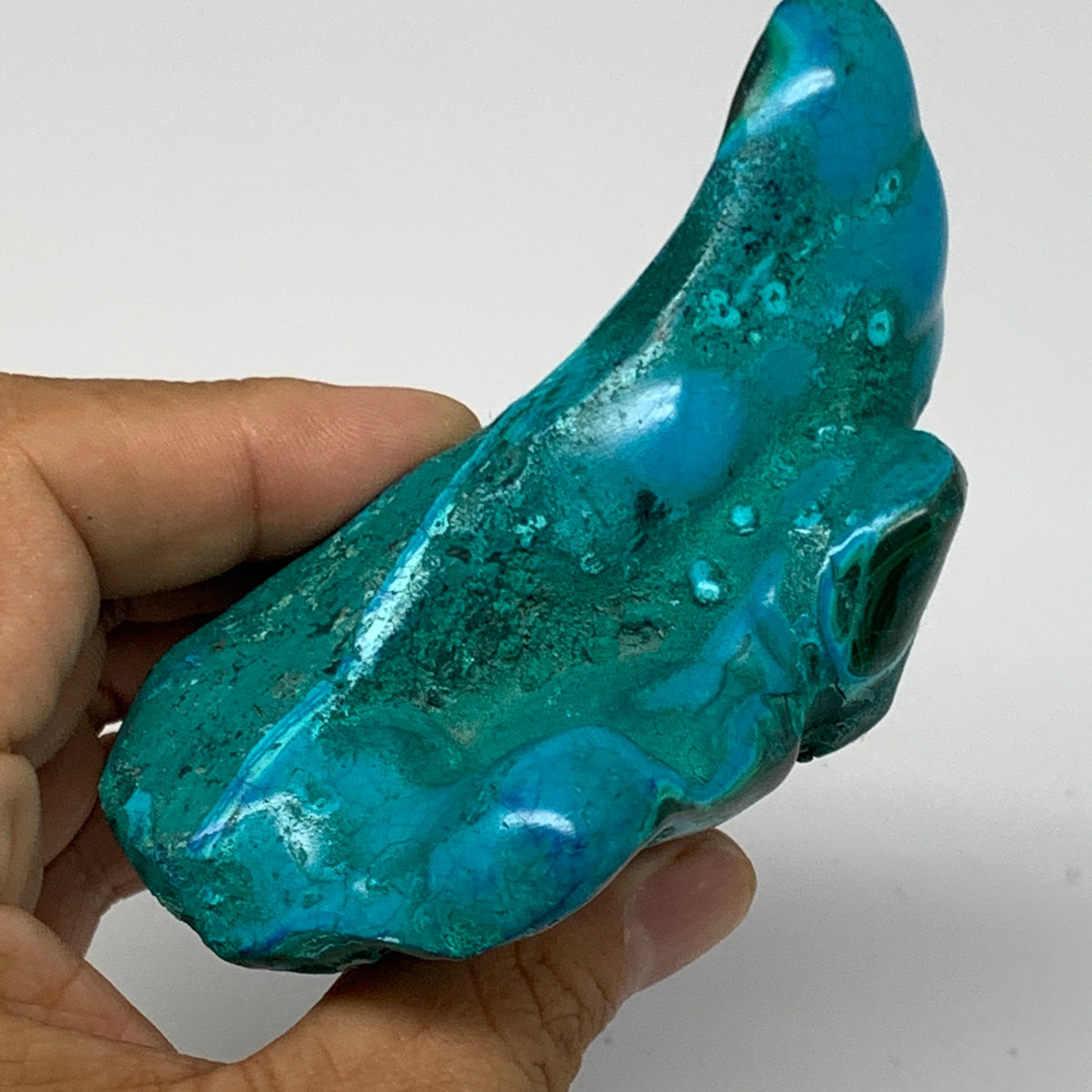 255.3g,3.6"x2.7"x1.6" Natural Azurite Malachite Freeform Polished @Congo, B18514