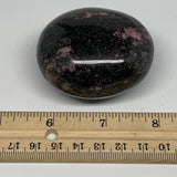 202.5g, 2.3"x2"x1.5", Rhodonite Palm-Stone Polished Reiki Madagascar,B12110