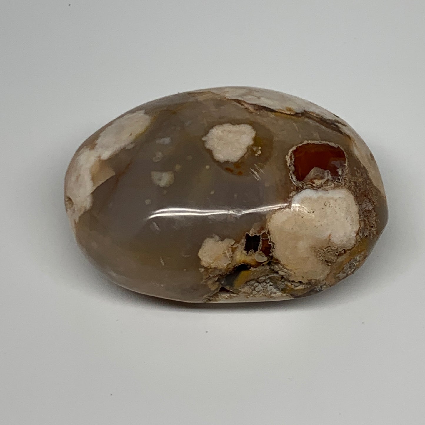 154.8g,2.7"x1.9"x1.3", Flower Agate Palm-Stone Crystal Reiki @Madagascar,B16195