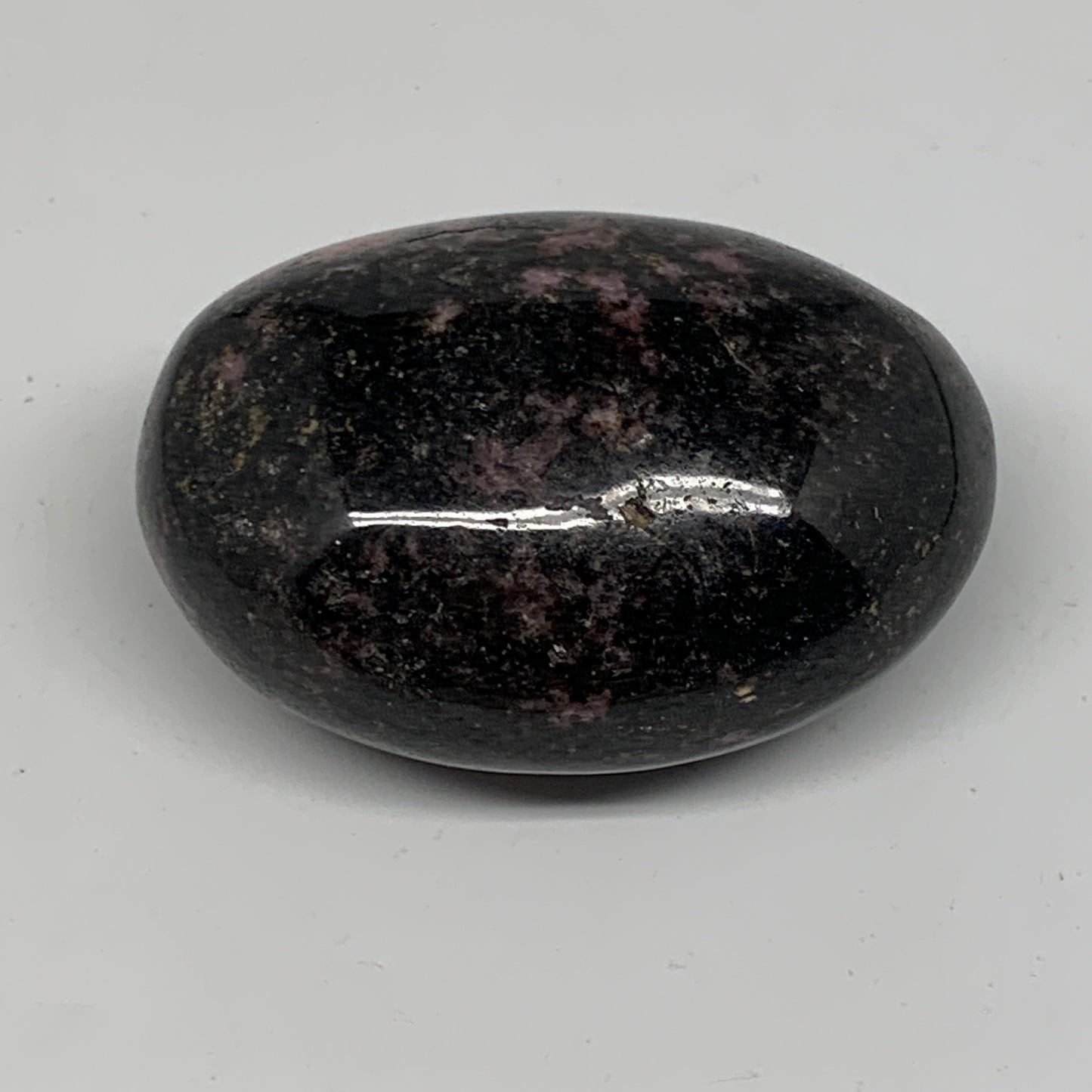 156.4g, 2.4"x1.7"x1.3", Rhodonite Palm-Stone Polished Reiki Madagascar,B12111