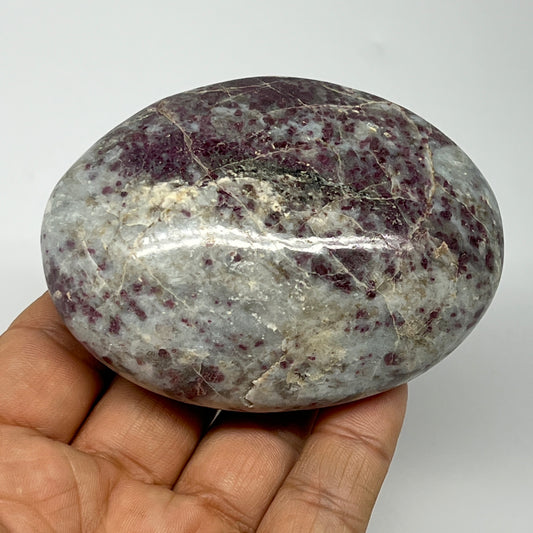 213.7g,3.1"x2.3"x1.3" Tourmaline Rubellite Palm-Stone Reiki @Madagascar,B20888