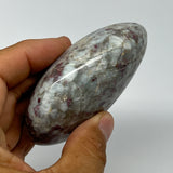213.7g,3.1"x2.3"x1.3" Tourmaline Rubellite Palm-Stone Reiki @Madagascar,B20888