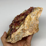 2740g, 6.25"x6.5"x3", Vanadinite Crystals Cluster Mineral Specimens @Morocco,B11