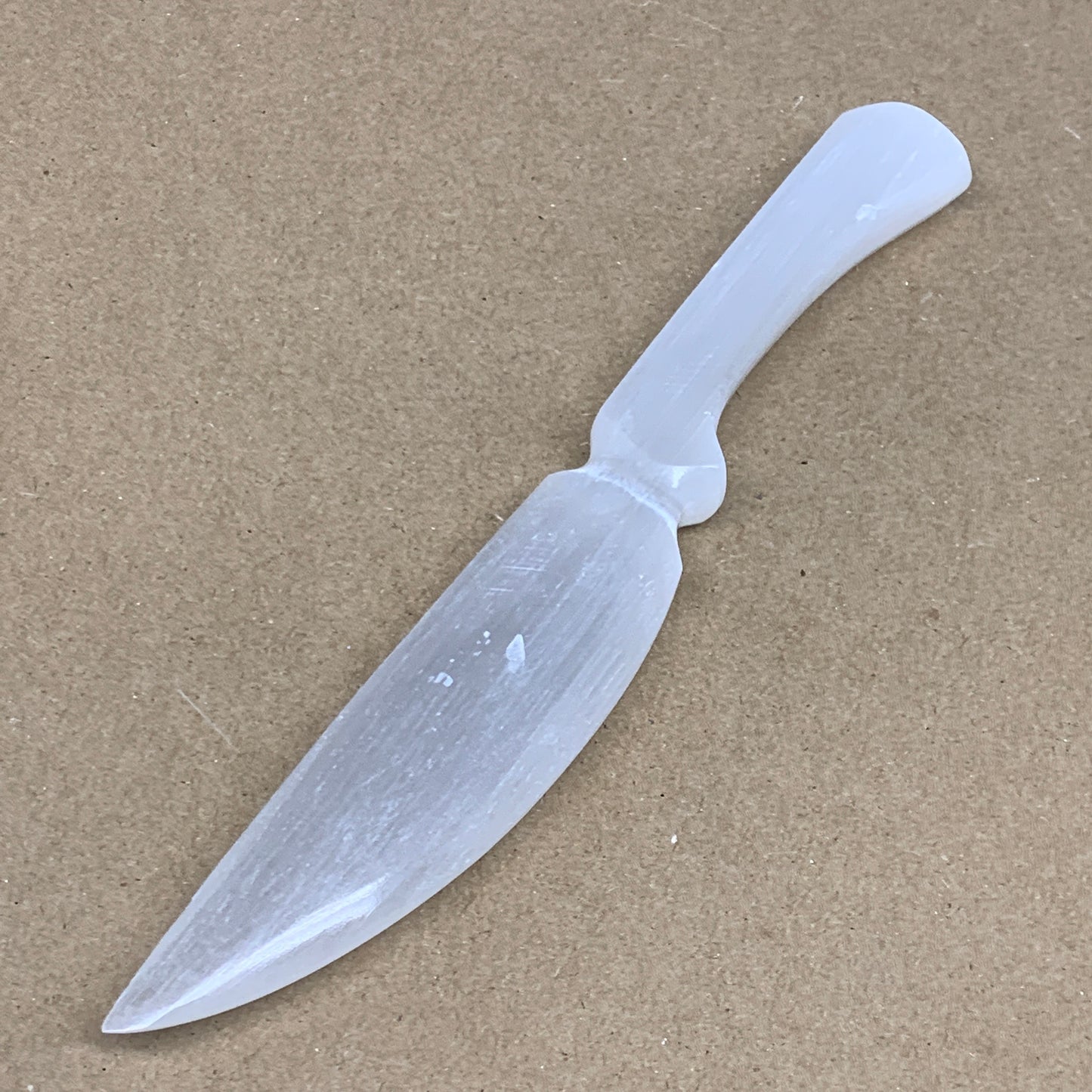 101g,7.8"x1.1"x0.6"Natural Selenite Crystal Knife (Satin Spar) @Morocco,B24129