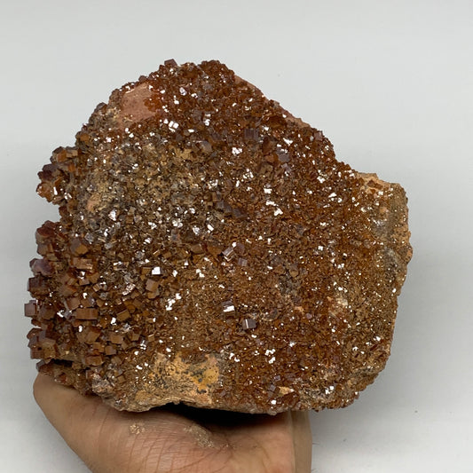 2498g, 6"x5.9"x3.4", Vanadinite Crystals Cluster Mineral Specimens @Morocco,B112