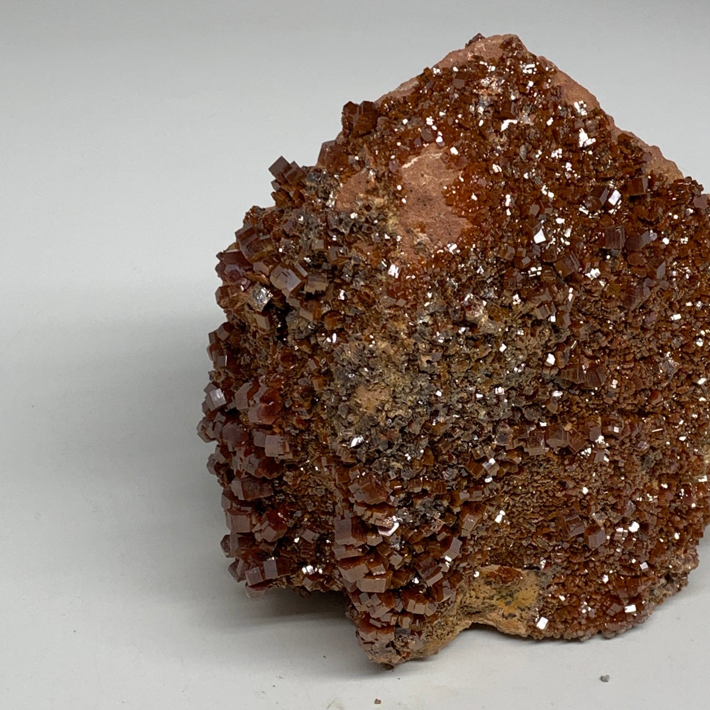 2498g, 6"x5.9"x3.4", Vanadinite Crystals Cluster Mineral Specimens @Morocco,B112