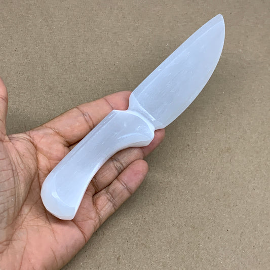 163g,7.75"x1.3"x0.7"Natural Selenite Crystal Knife (Satin Spar) @Morocco,B24132