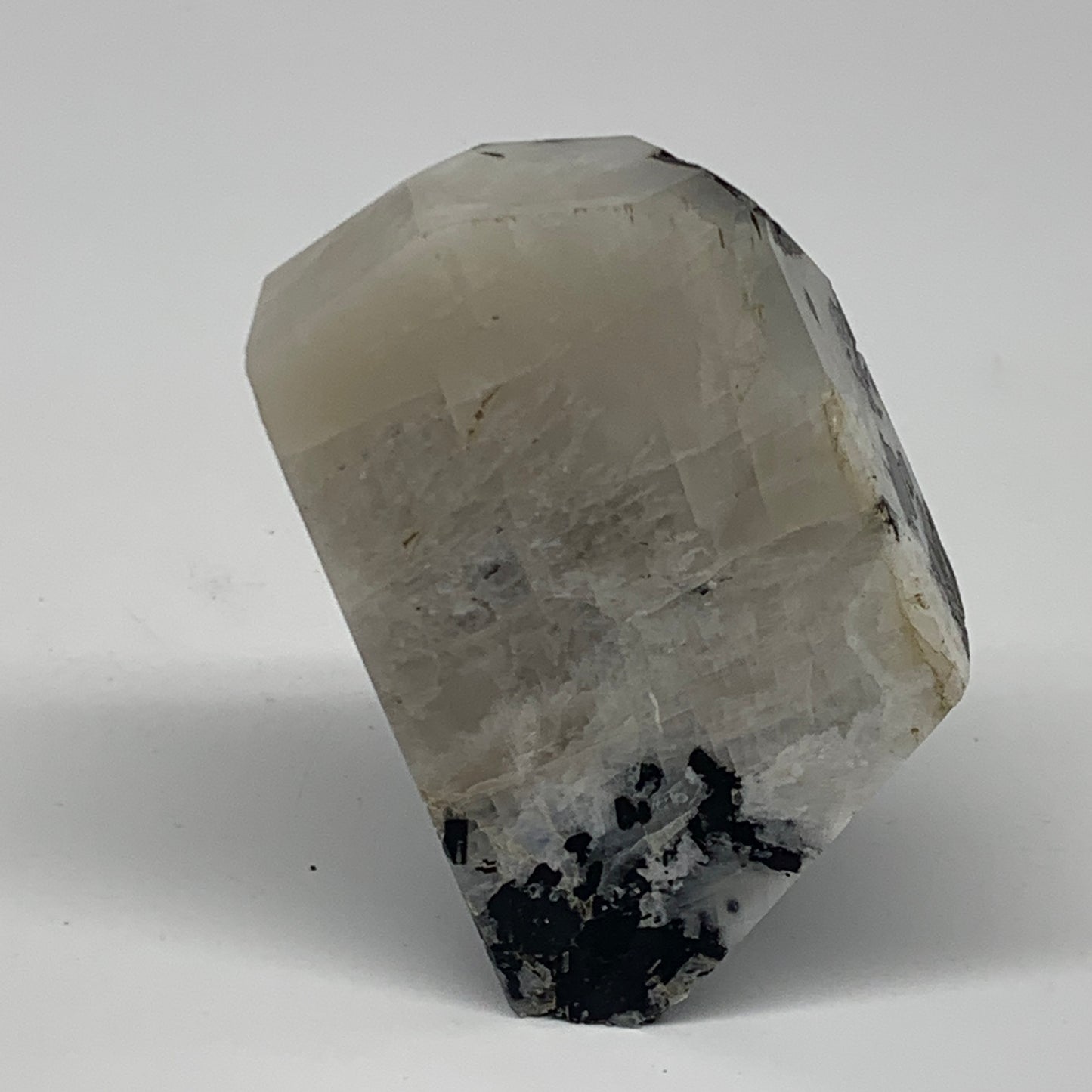 110.3g, 2.7"x1.7"x0.8", Rainbow Moonstone Freeform Crystal Polished @India, B216