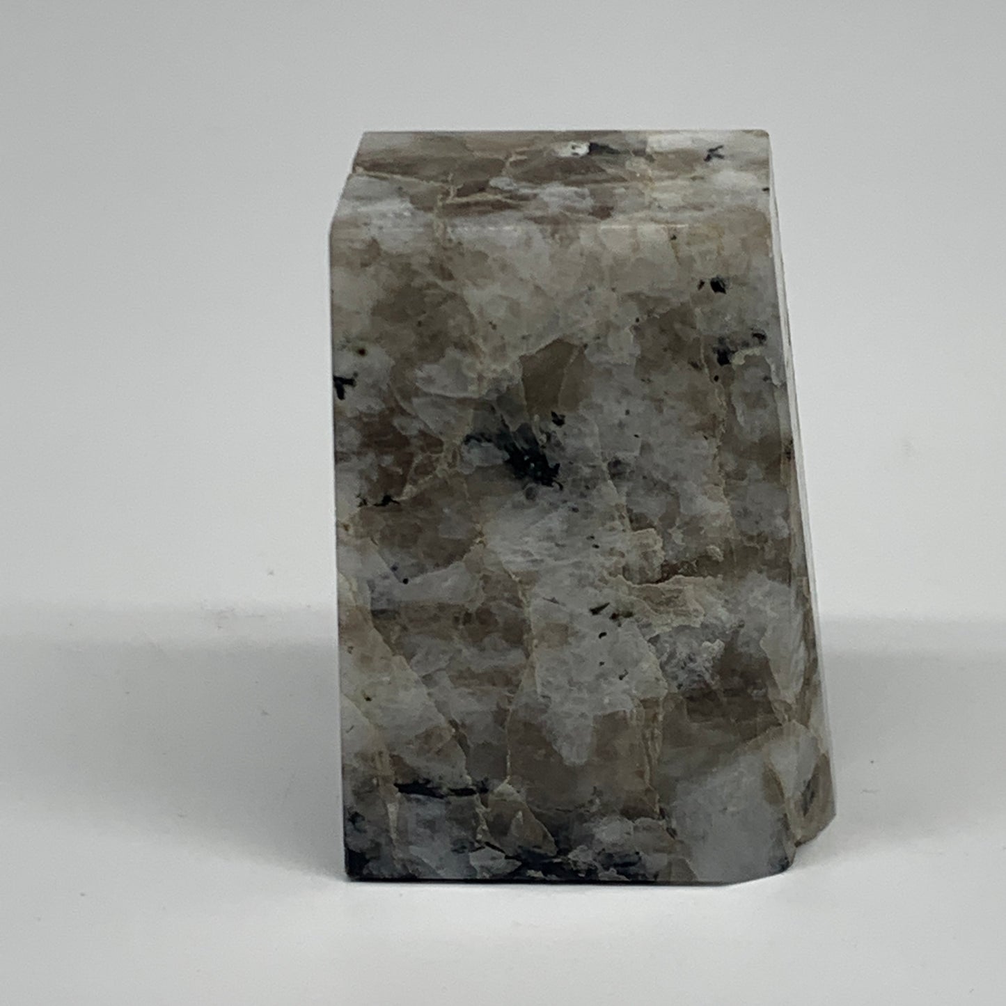 156.5g, 2.7"x1.8"x0.9", Rainbow Moonstone Freeform Crystal Polished @India, B216