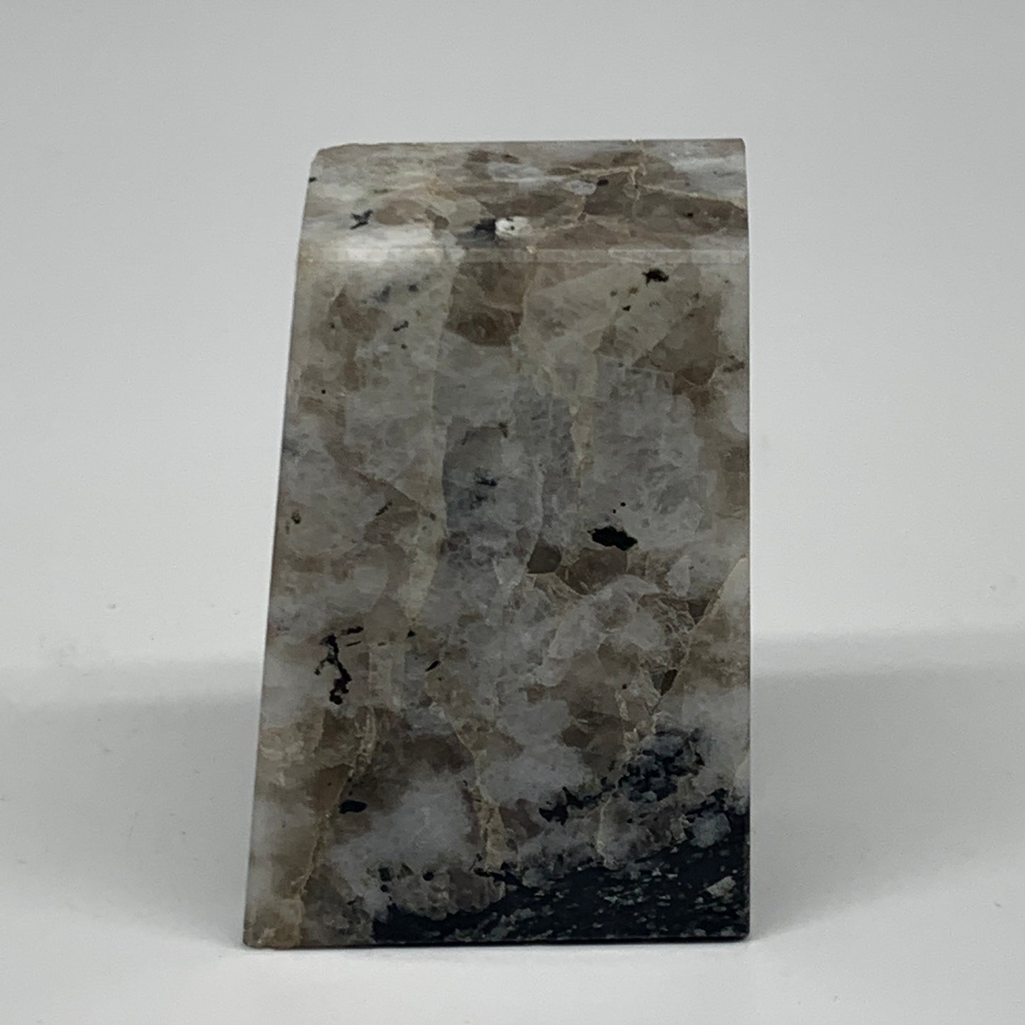 156.5g, 2.7"x1.8"x0.9", Rainbow Moonstone Freeform Crystal Polished @India, B216