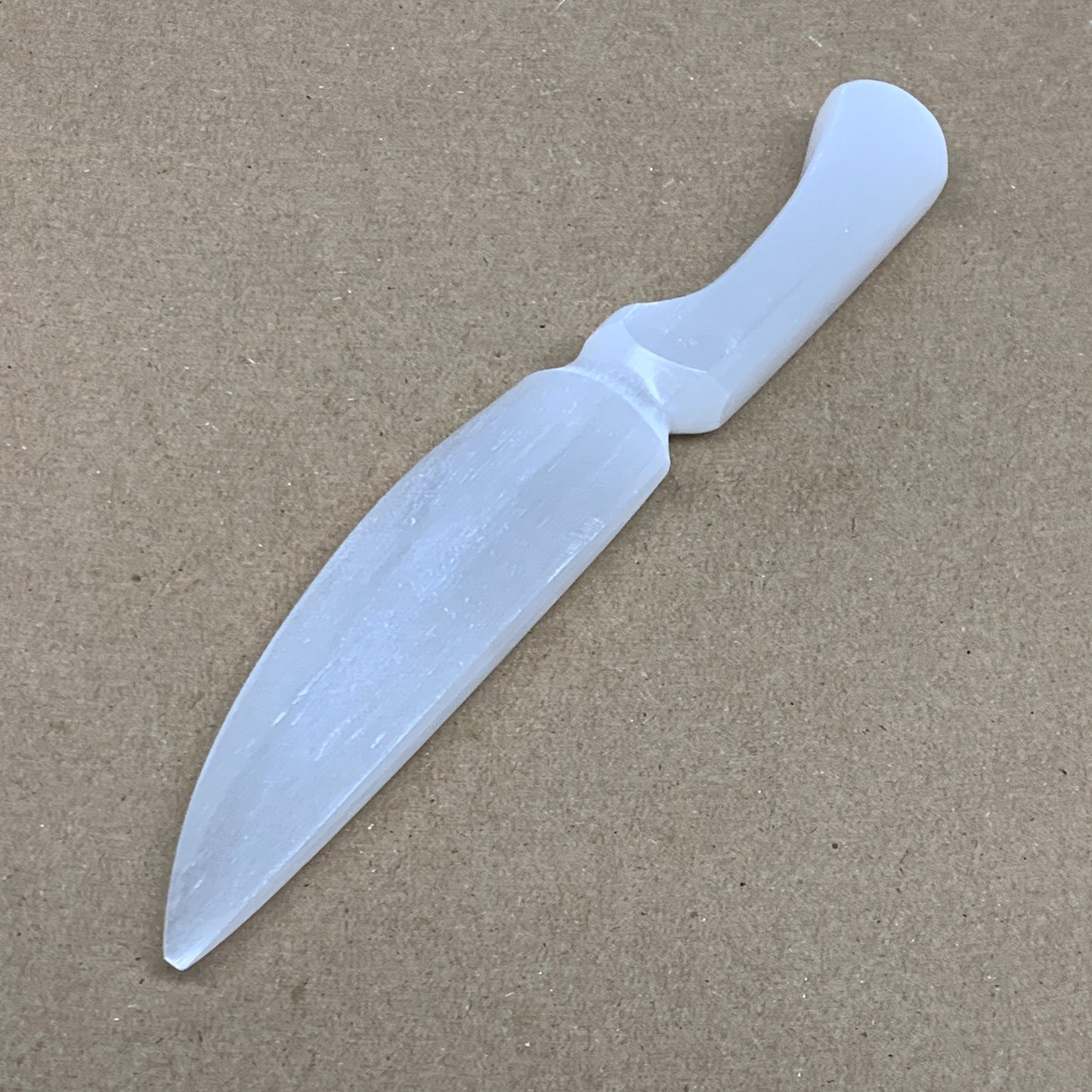 124g,7.75"x1.2"x0.7"Natural Selenite Crystal Knife (Satin Spar) @Morocco,B24133