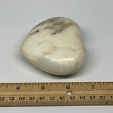 243.5g, 2.6"x3"x1.4" Dendrite Opal Heart Polished Healing Crystal Moss, B17760