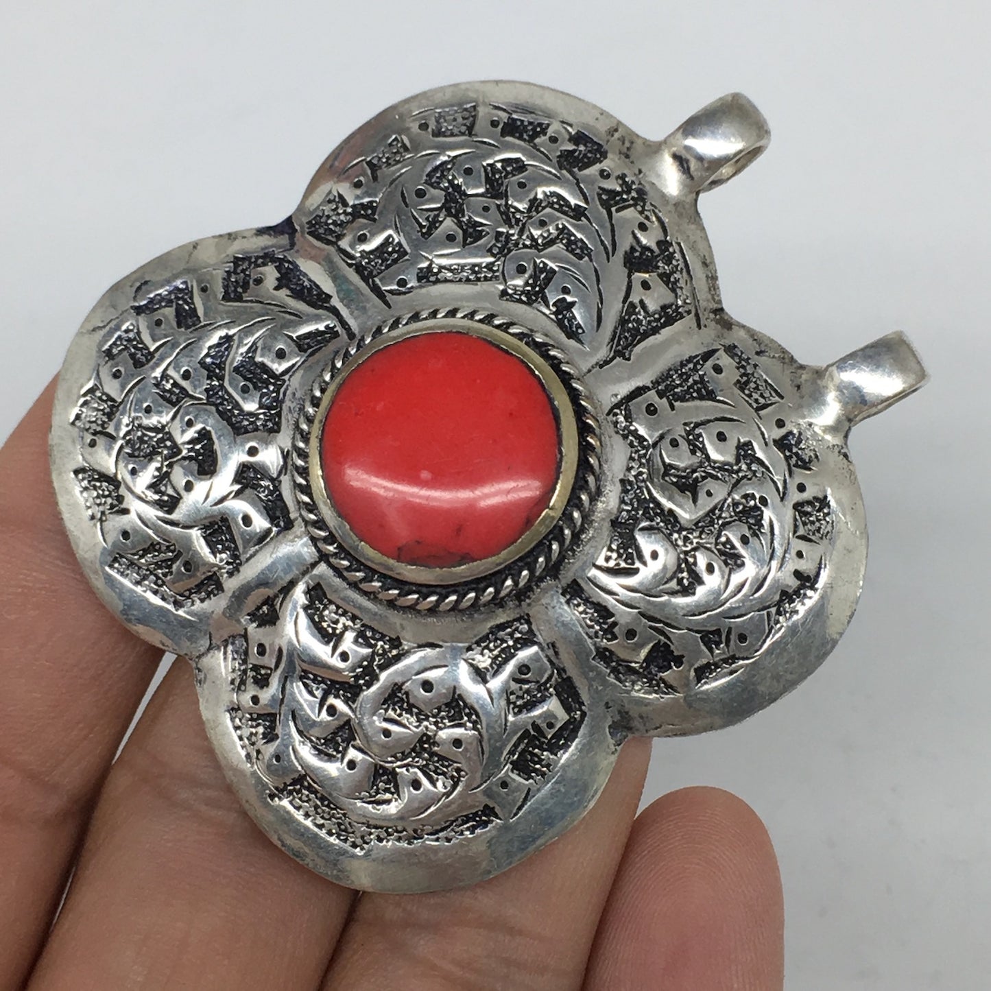 1pc,2.3"x1.9"x0.6",Turkmen Pendant Fashion Tribal Pendant Statement,TN596