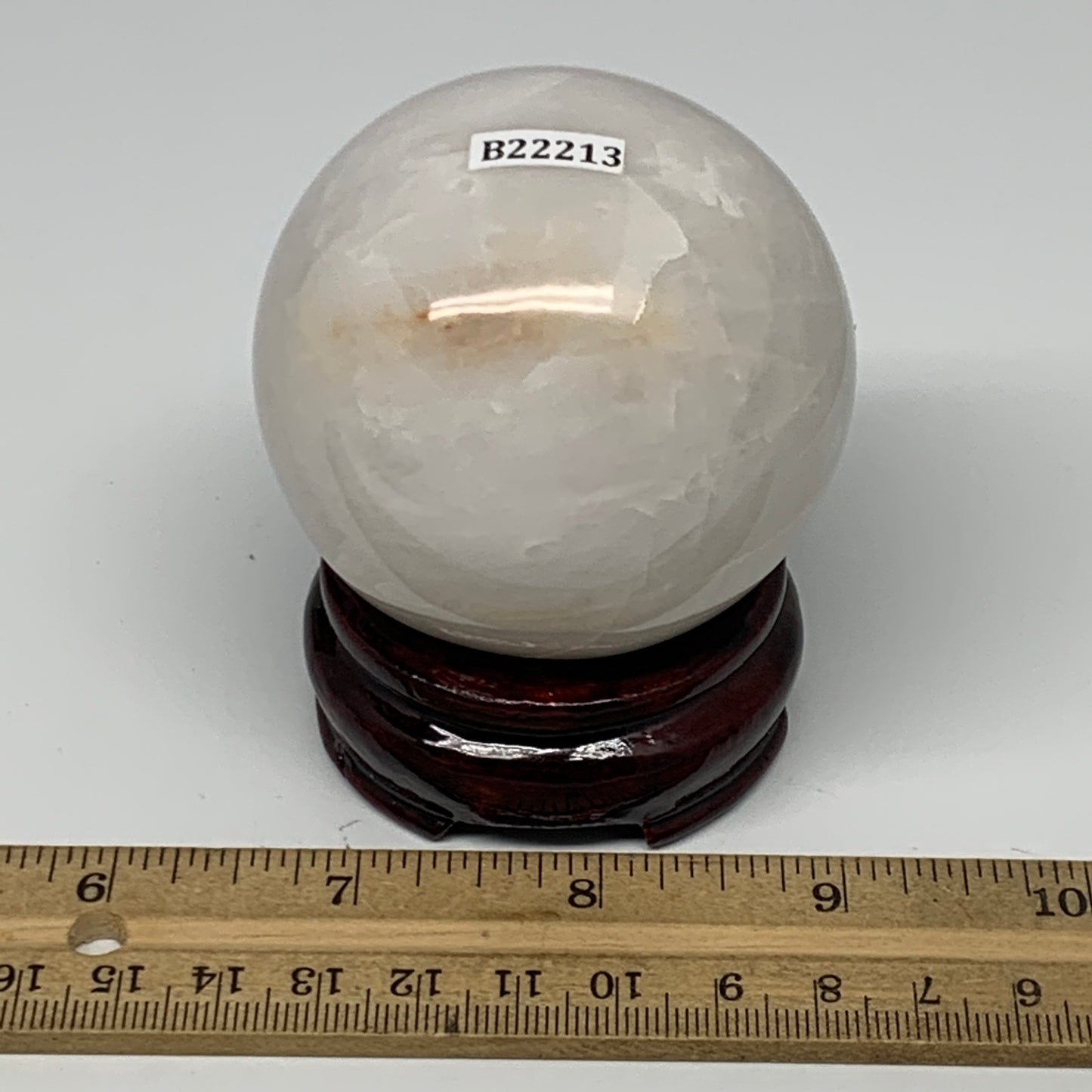 332.3g, 2.4"(61mm), Natural Milky Quartz Sphere Crystal Gemstone Ball @Brazil, B