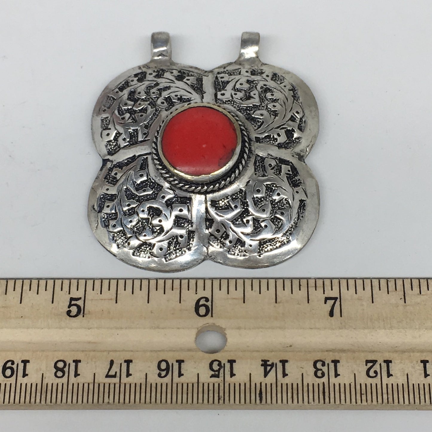 1pc,2.3"x1.9"x0.6",Turkmen Pendant Fashion Tribal Pendant Statement,TN596