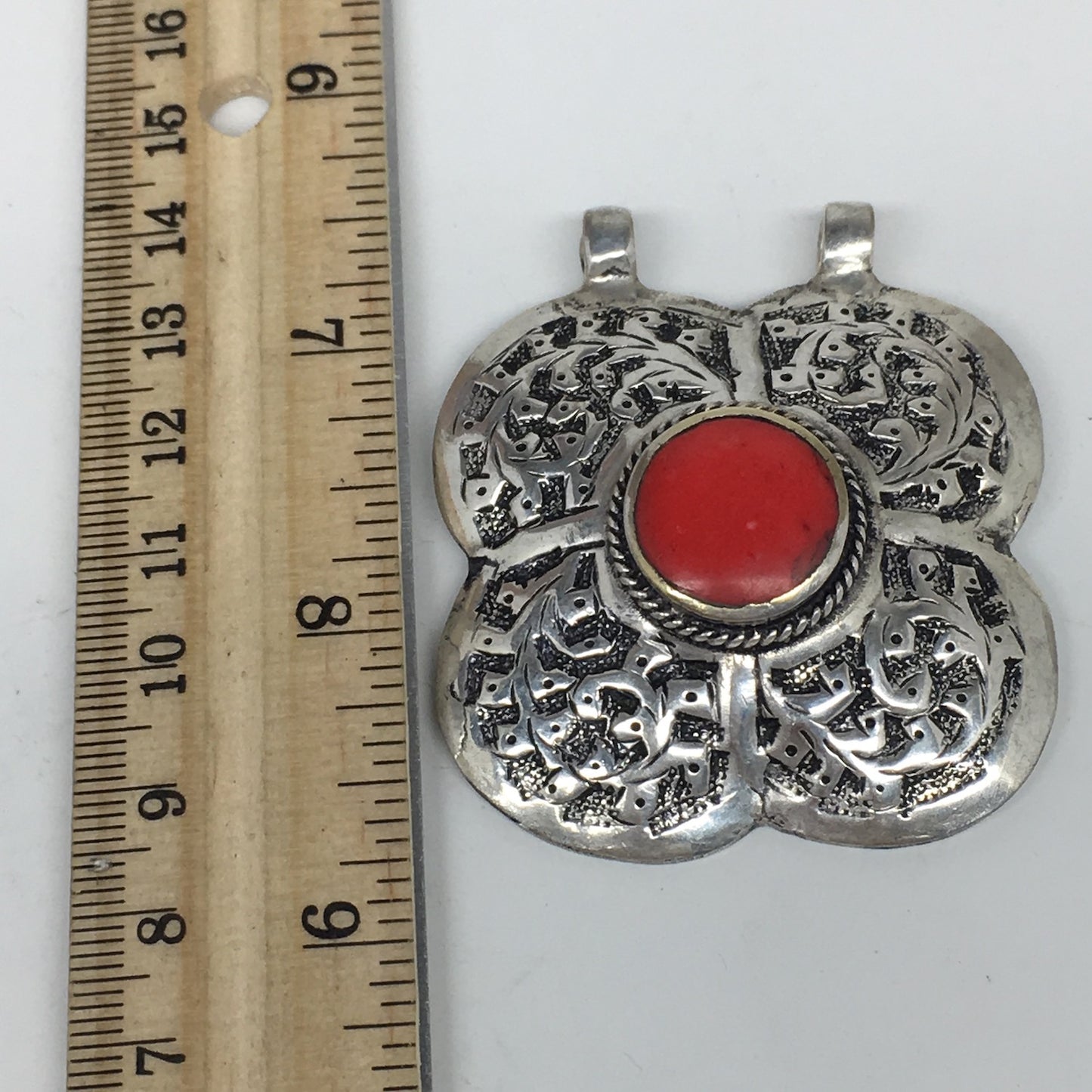 1pc,2.3"x1.9"x0.6",Turkmen Pendant Fashion Tribal Pendant Statement,TN596