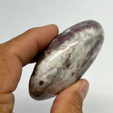 131.2g,2.6"x2"x1.2" Tourmaline Rubellite Palm-Stone Reiki @Madagascar,B20896