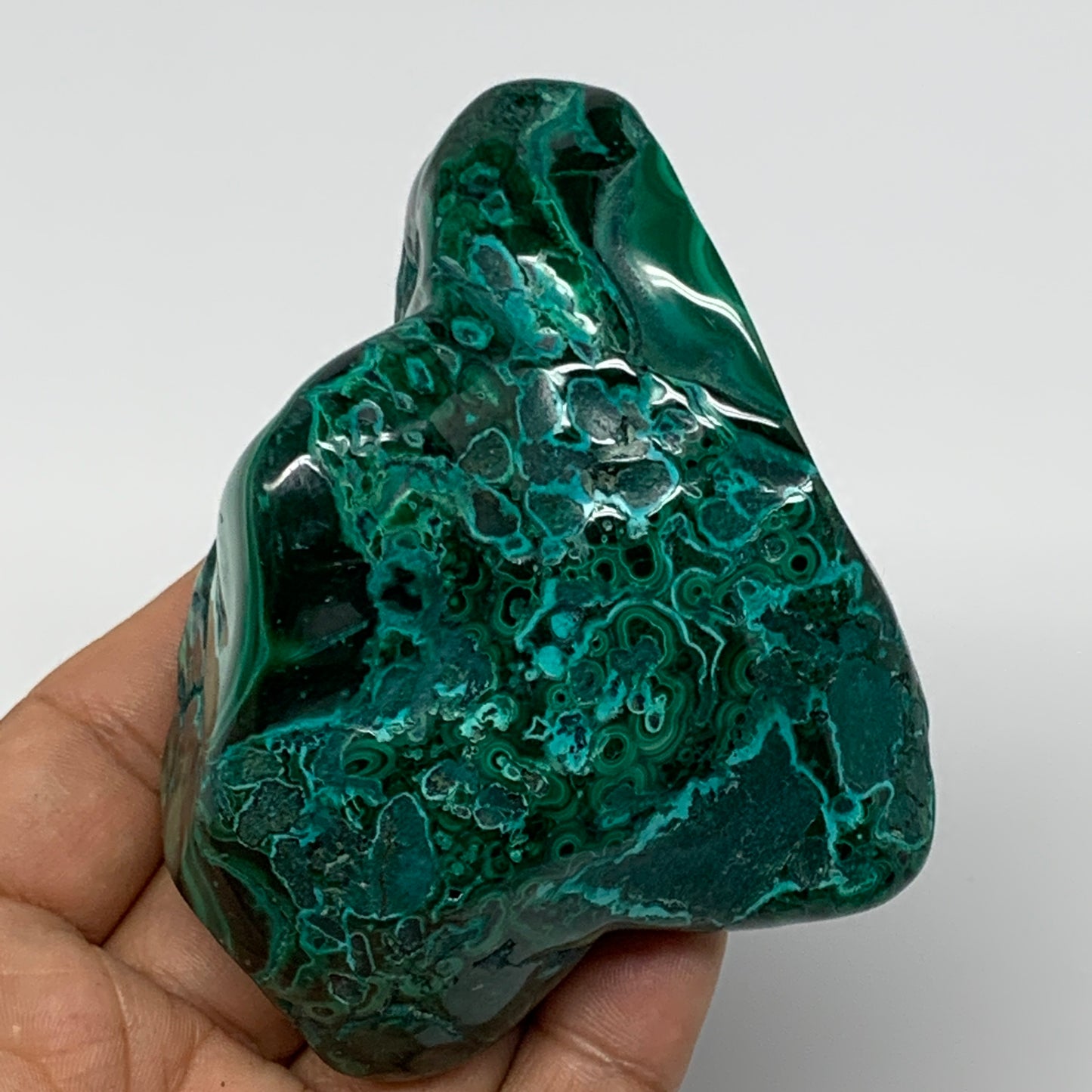 347.8g,3.6"x2.8"x1.7" Natural Azurite Malachite Freeform Polished @Congo, B18529