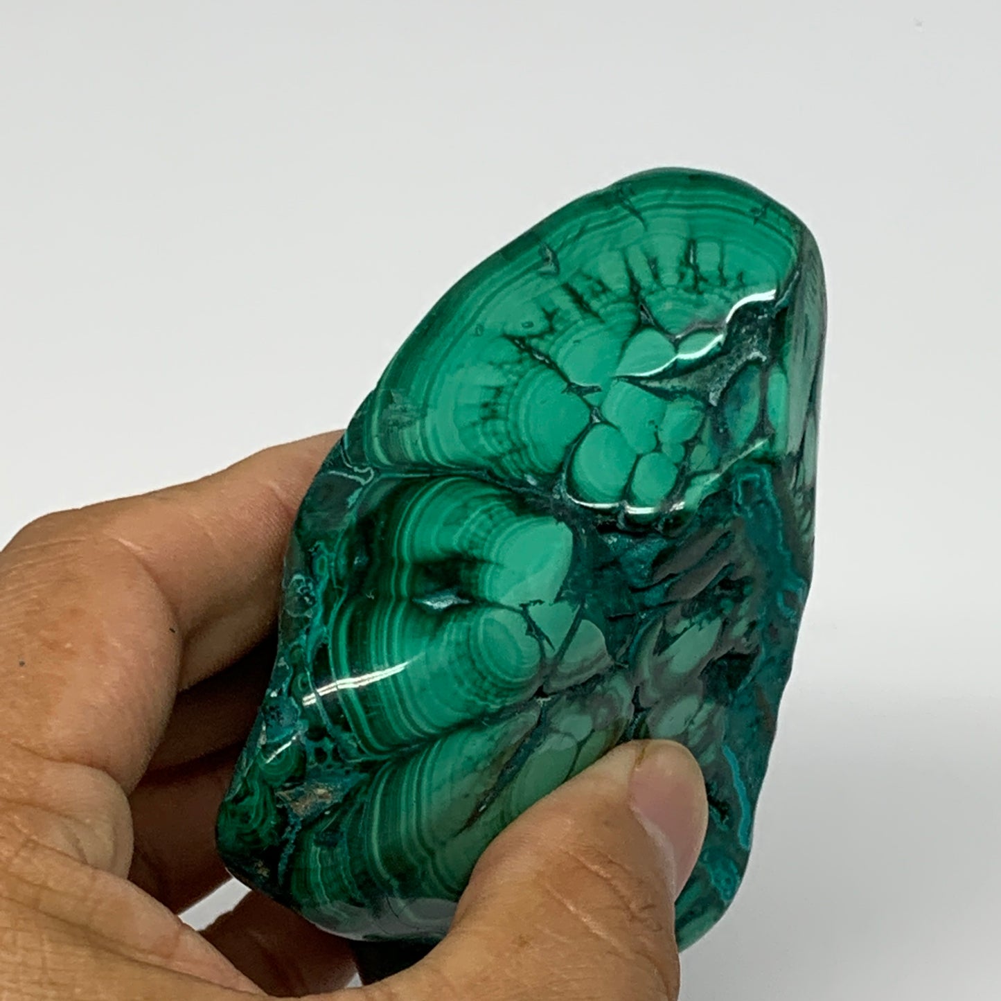 347.8g,3.6"x2.8"x1.7" Natural Azurite Malachite Freeform Polished @Congo, B18529