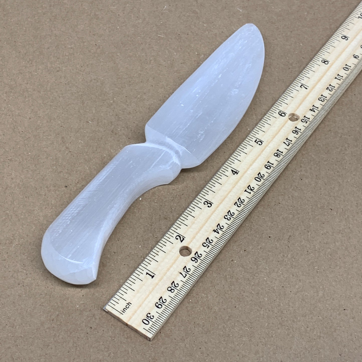 190g,8"x1.5"x0.7"Natural Selenite Crystal Knife (Satin Spar) @Morocco,B24138