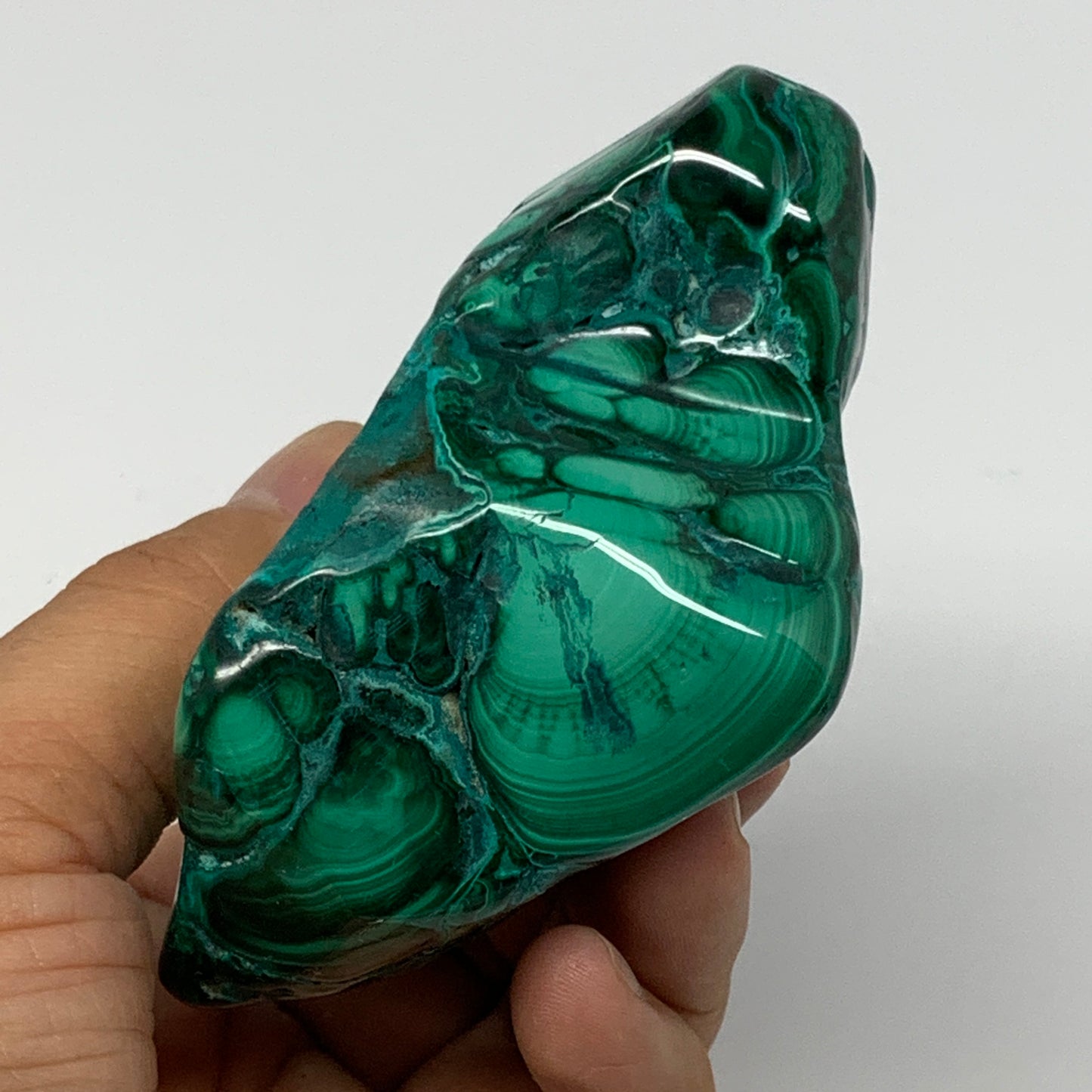 347.8g,3.6"x2.8"x1.7" Natural Azurite Malachite Freeform Polished @Congo, B18529